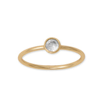 Load image into Gallery viewer, 14 Karat Gold Plated 4mm CZ Ring
