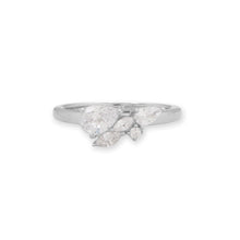 Load image into Gallery viewer, Rhodium Plated CZ Cluster Ring
