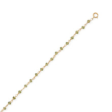 Load image into Gallery viewer, Fresh Look! Peridot 14 Karat Gold Plated Anklet
