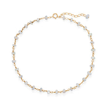 Load image into Gallery viewer, Moonlight Glow! 14 Karat Gold Plated Rainbow Moonstone Anklet
