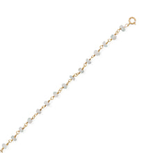 Load image into Gallery viewer, Moonlight Glow! 14 Karat Gold Plated Rainbow Moonstone Anklet
