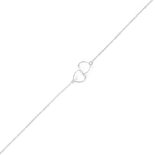 Load image into Gallery viewer, 9&quot;+1&quot; Twisted Wire Hearts Anklet
