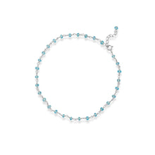 Load image into Gallery viewer, Sea Breeze Blue! 9.5&quot; + 1&quot; Apatite Bead Anklet
