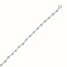 Load image into Gallery viewer, Sea Breeze Blue! 9.5&quot; + 1&quot; Apatite Bead Anklet
