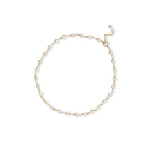 Load image into Gallery viewer, 9.5&quot; + 1&quot; 14 Karat Gold Plated Pearl Bead Anklet
