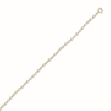 Load image into Gallery viewer, 9.5&quot; + 1&quot; 14 Karat Gold Plated Pearl Bead Anklet
