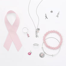 Load image into Gallery viewer, Pink Enamel Awareness Ribbon Charm
