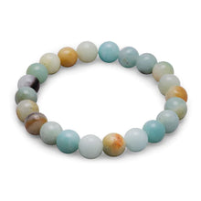 Load image into Gallery viewer, Amazonite Stretch Bead Bracelet
