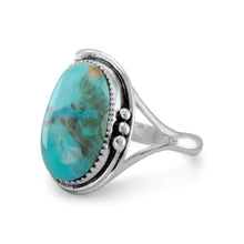 Load image into Gallery viewer, Turquoise Floral Ring
