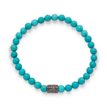 Load image into Gallery viewer, Blue Magnesite Fashion Stretch Bracelet
