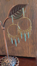 Load and play video in Gallery viewer, Dream Catcher -Turquoise CZ earrings
